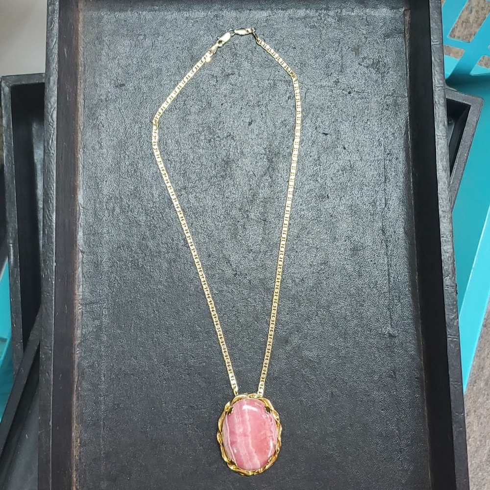 Rhidochrosite necklace